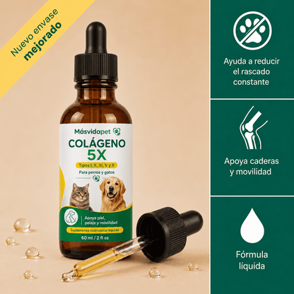 Colágeno Líquido 5X para Perros